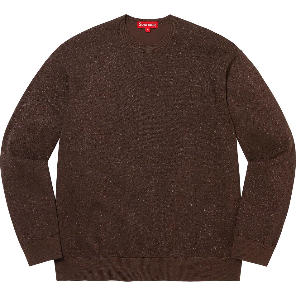 Brown Supreme Metallic L/S Top Sweaters | Supreme 297NB